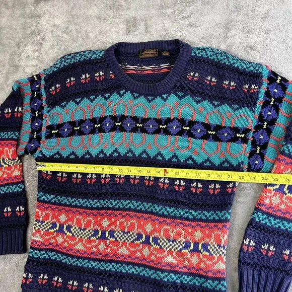 Vintage Eddie Bauer Sweater Women's L Bold Patterned Outdoor Layers - Picture 14 of 16